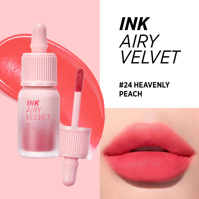 Peripera Ink Airy Velvet Lip Tint, Liquid Lip (024 HEAVENLY PEACH)