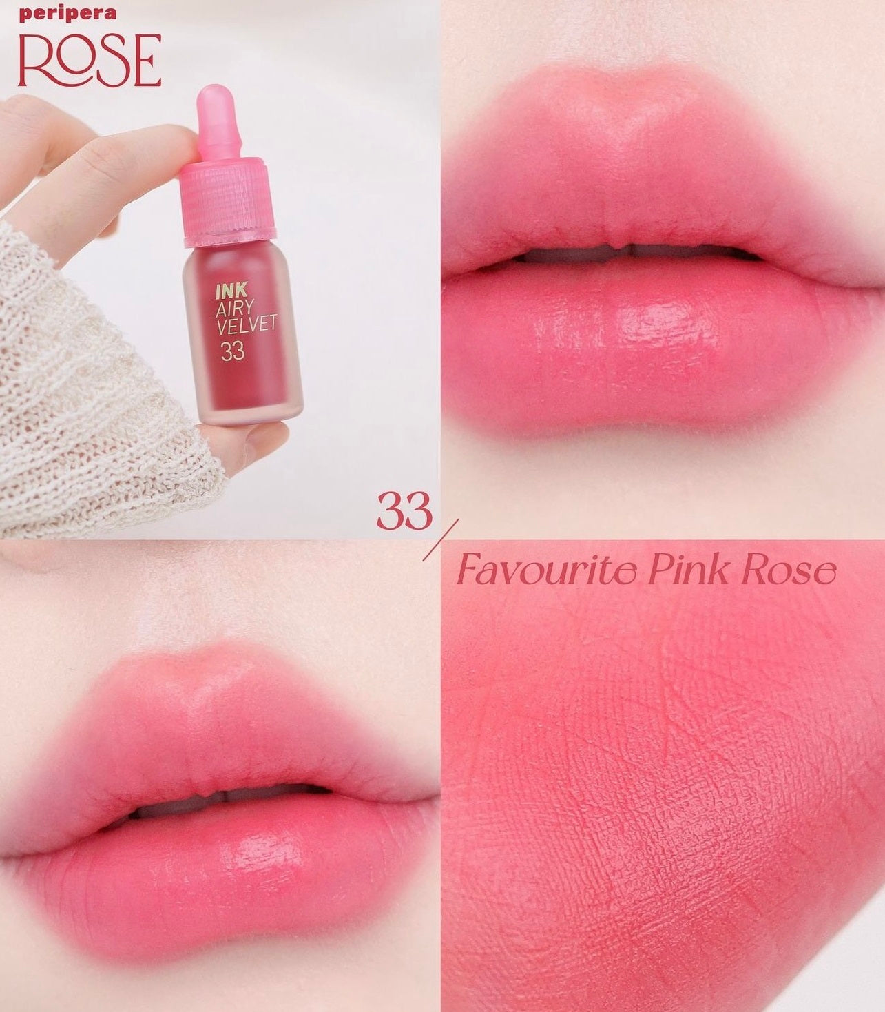 Peripera Ink Airy Velvet 33 FAVOURITE PINK ROSE