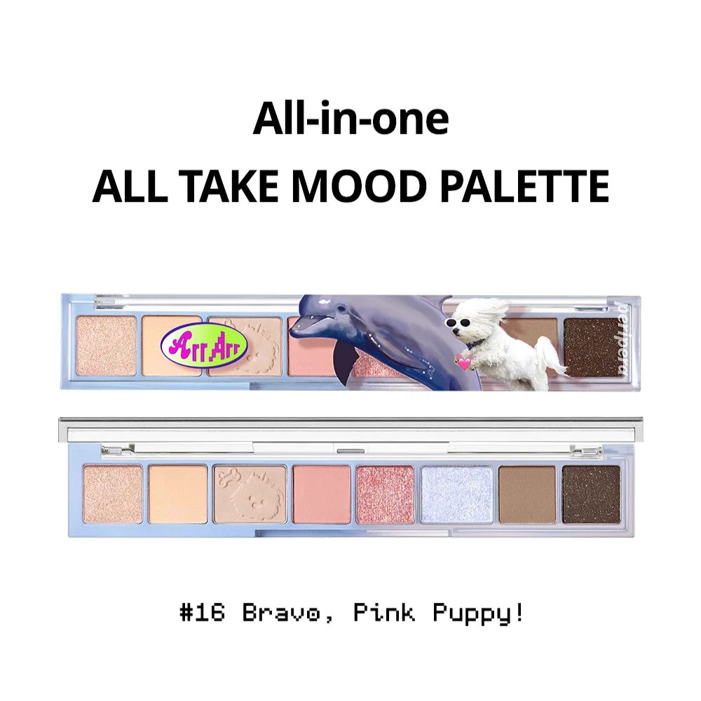 Peripera All Take Mood Palette 16 Bravo Pink Puppy