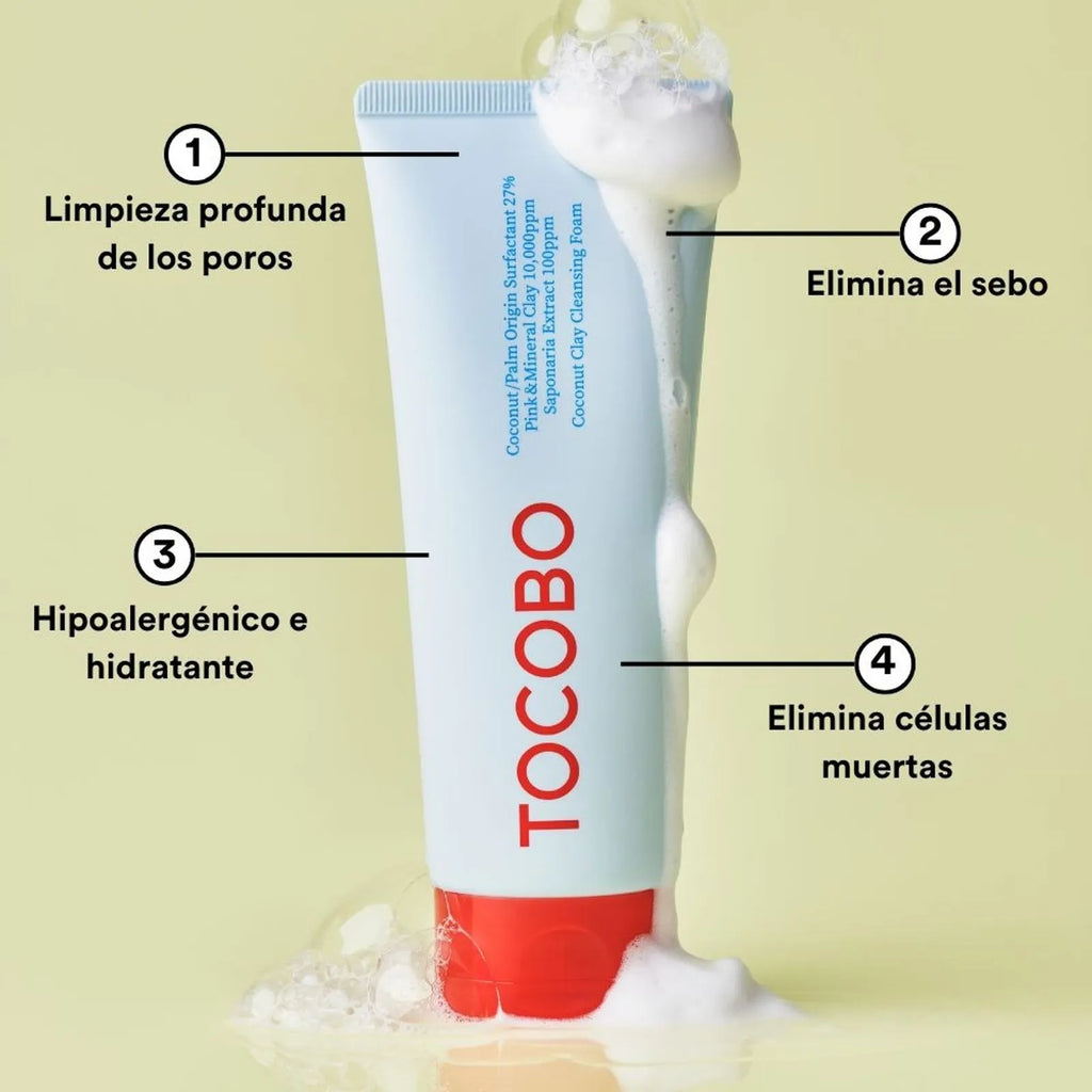 TOCOBO Coconut Clay Cleansing Foam Purificante (Limpiador para Pieles Grasas)