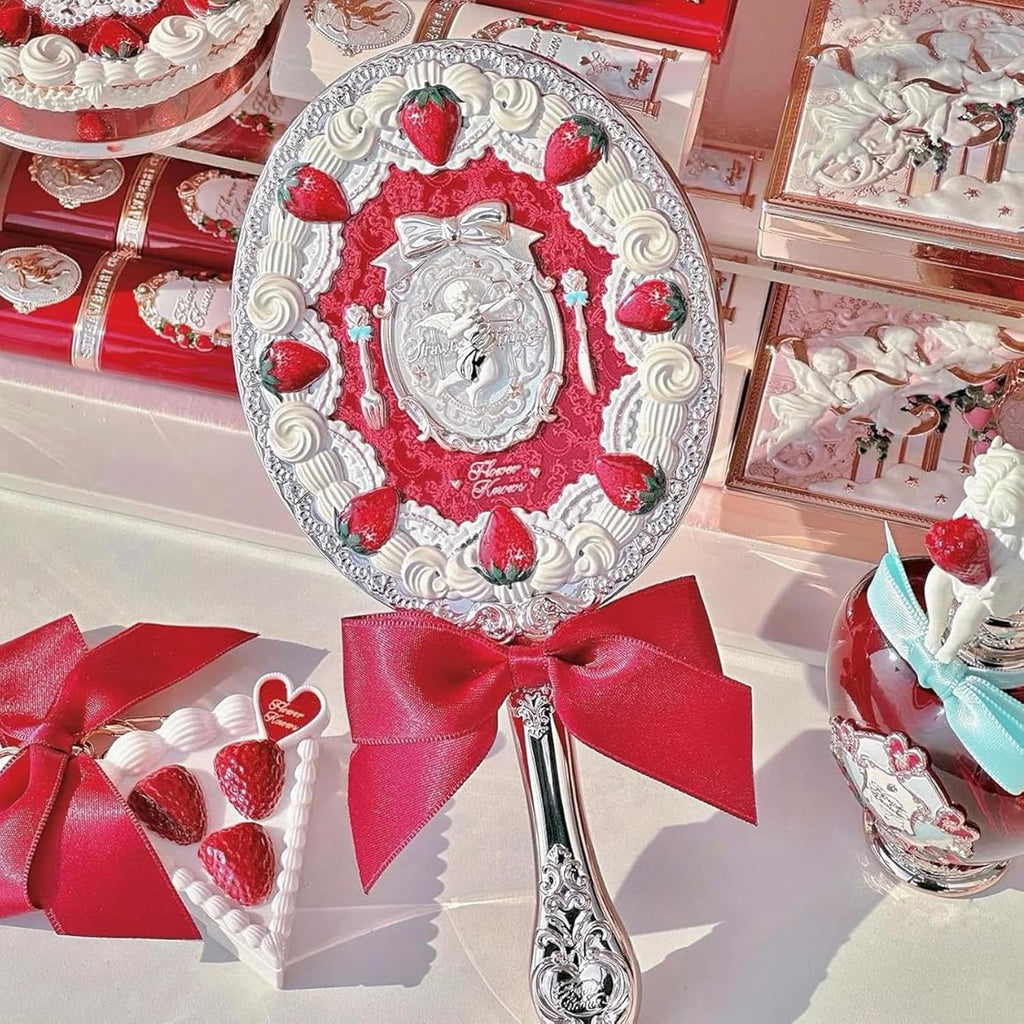 Flowerknows Strawberry Cupid Hand Mirror - Red Velvet