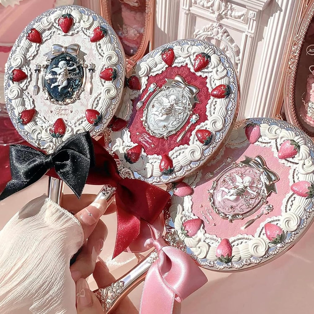 Flowerknows Strawberry Cupid Hand Mirror - Red Velvet