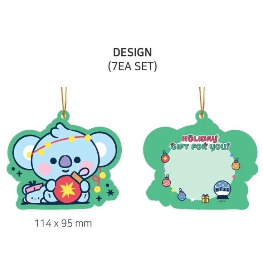 BT21 HOLIDAY CARD- SET DE 7