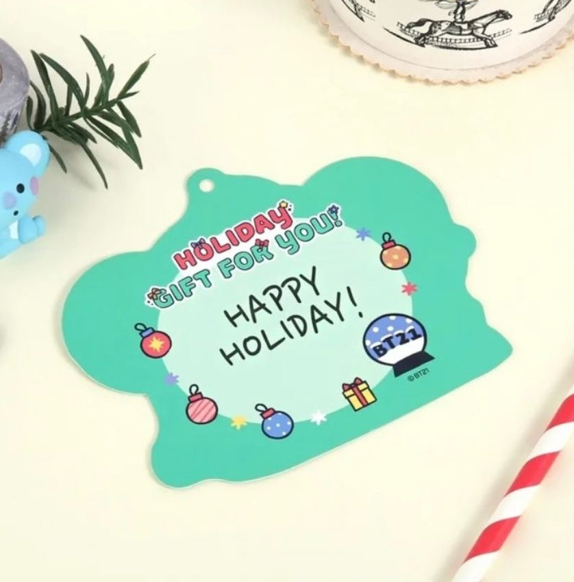 BT21 HOLIDAY CARD- SET DE 7