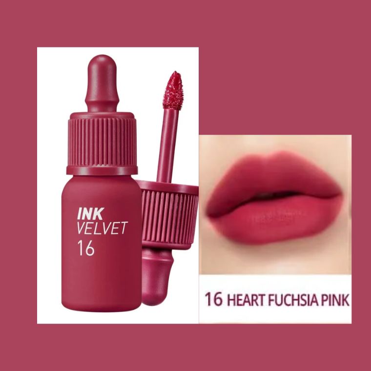 Peripera Ink The Velvet 16 Heart Fuchsia Pink