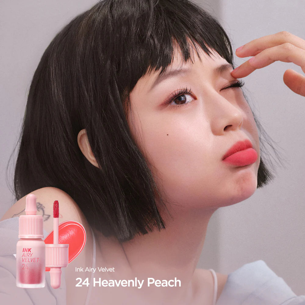 Peripera Ink Airy Velvet Lip Tint, Liquid Lip (024 HEAVENLY PEACH)