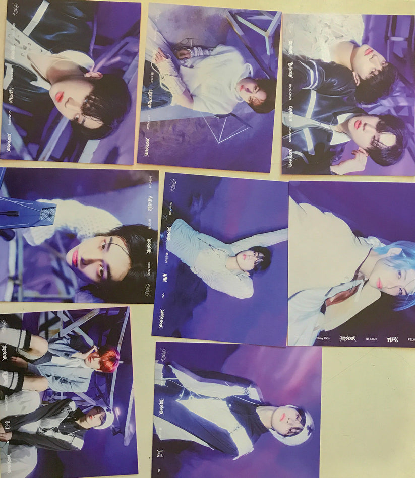 Stray kids Rock star postcard version - set de 8 - enviado Random