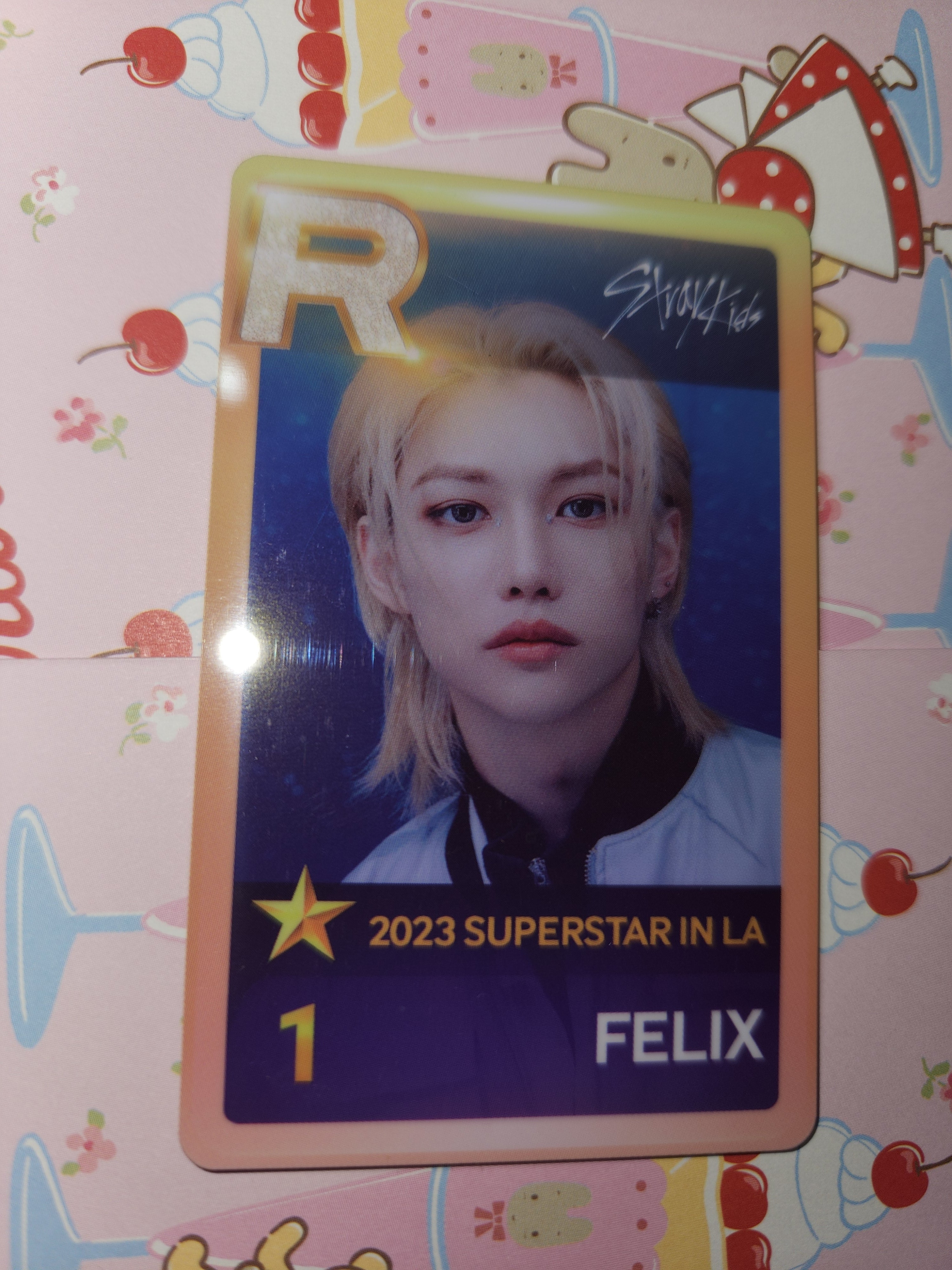 Skz Felix Superstar in LA Photocard PVC