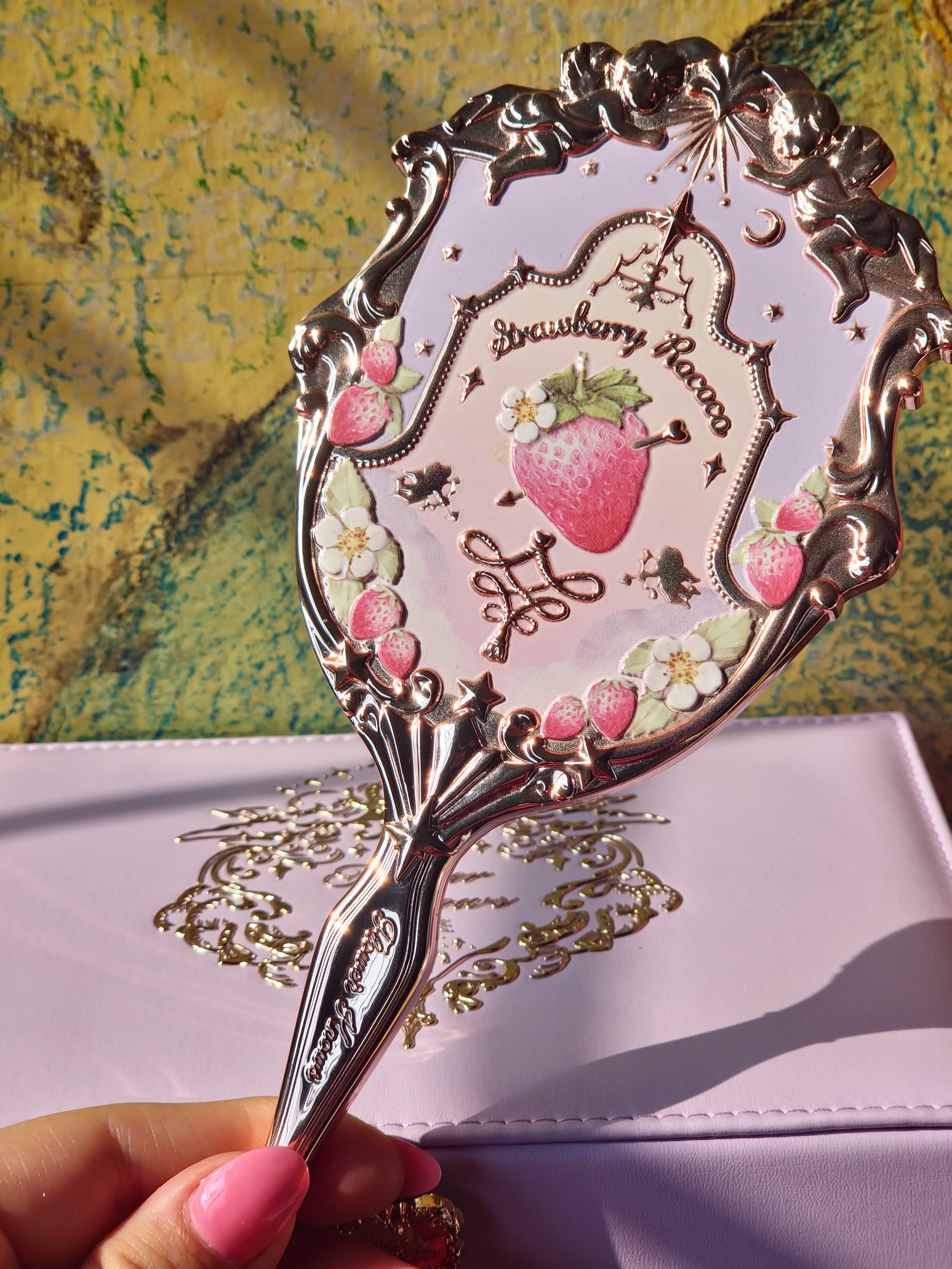 Flowerknows Purple Strawberry Roccoco Mirror
