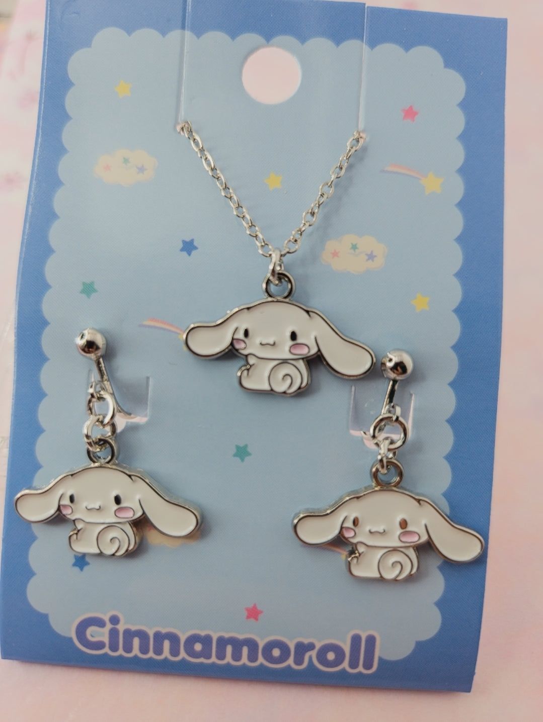 Sanrio Cinnamorrol set de collar+ aretes