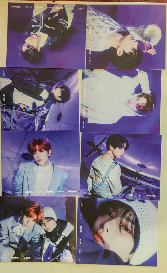 Stray kids Rock star postcard version - set de 8 - enviado Random