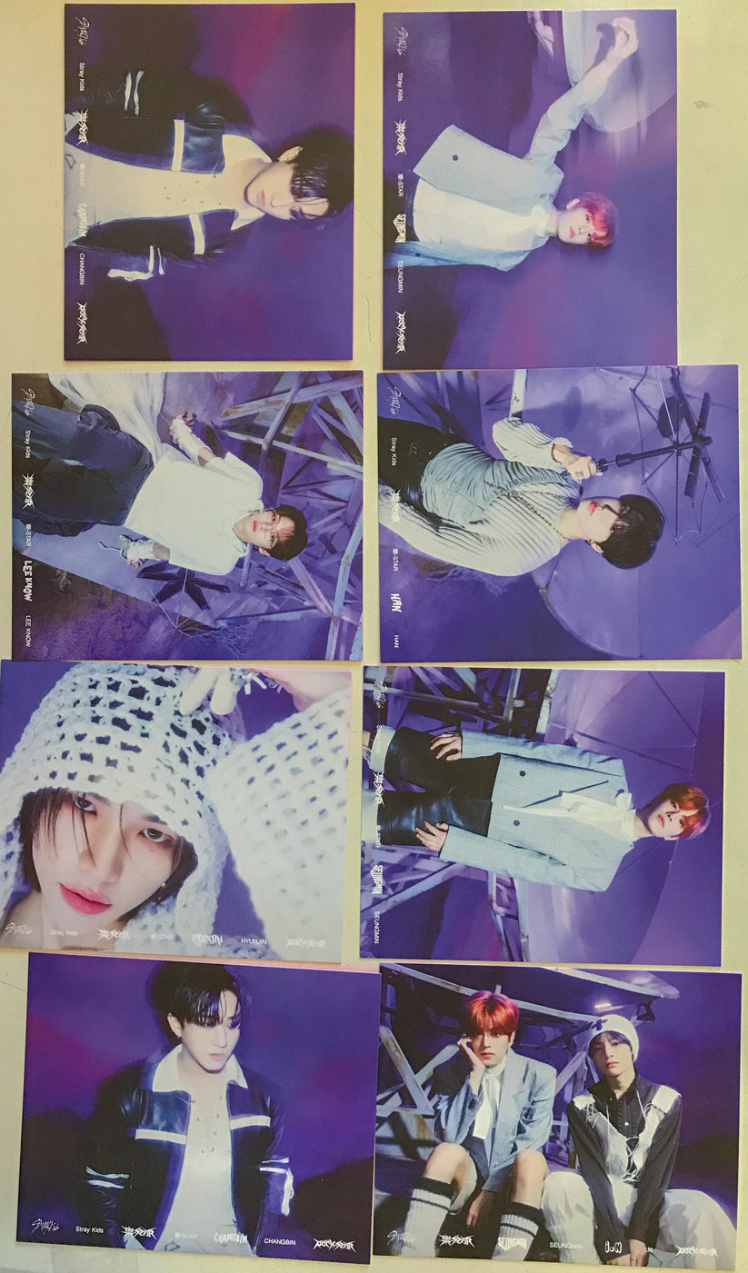 Stray kids Rock star postcard version - set de 8 - enviado Random