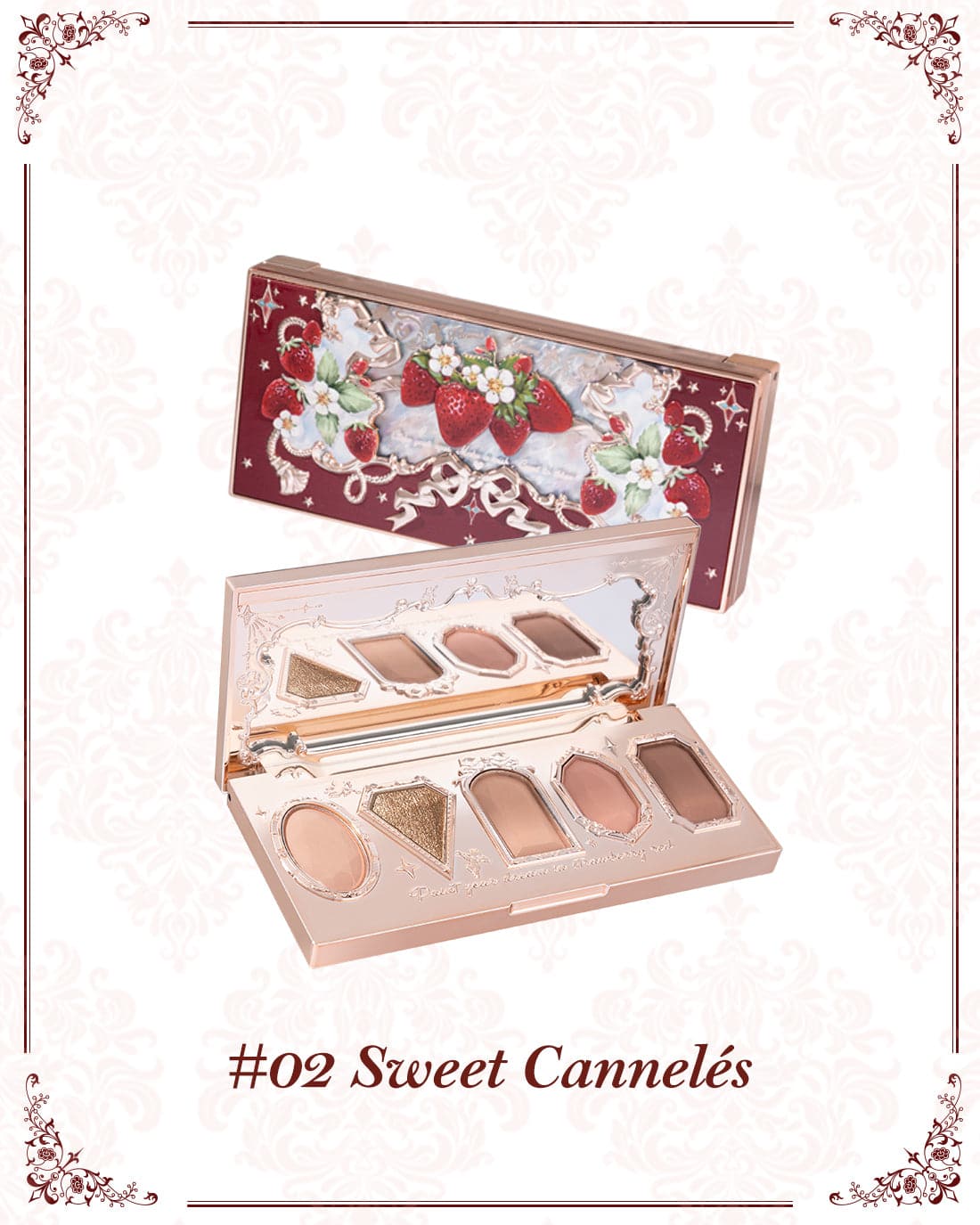 Flowerknows - Paleta de sombras de ojos Strawberry Rococo - #02 Sweet Canele