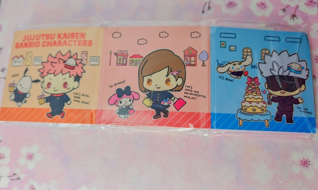 Sanrio x Jujutsu Kaisen Memo pad book set de 6