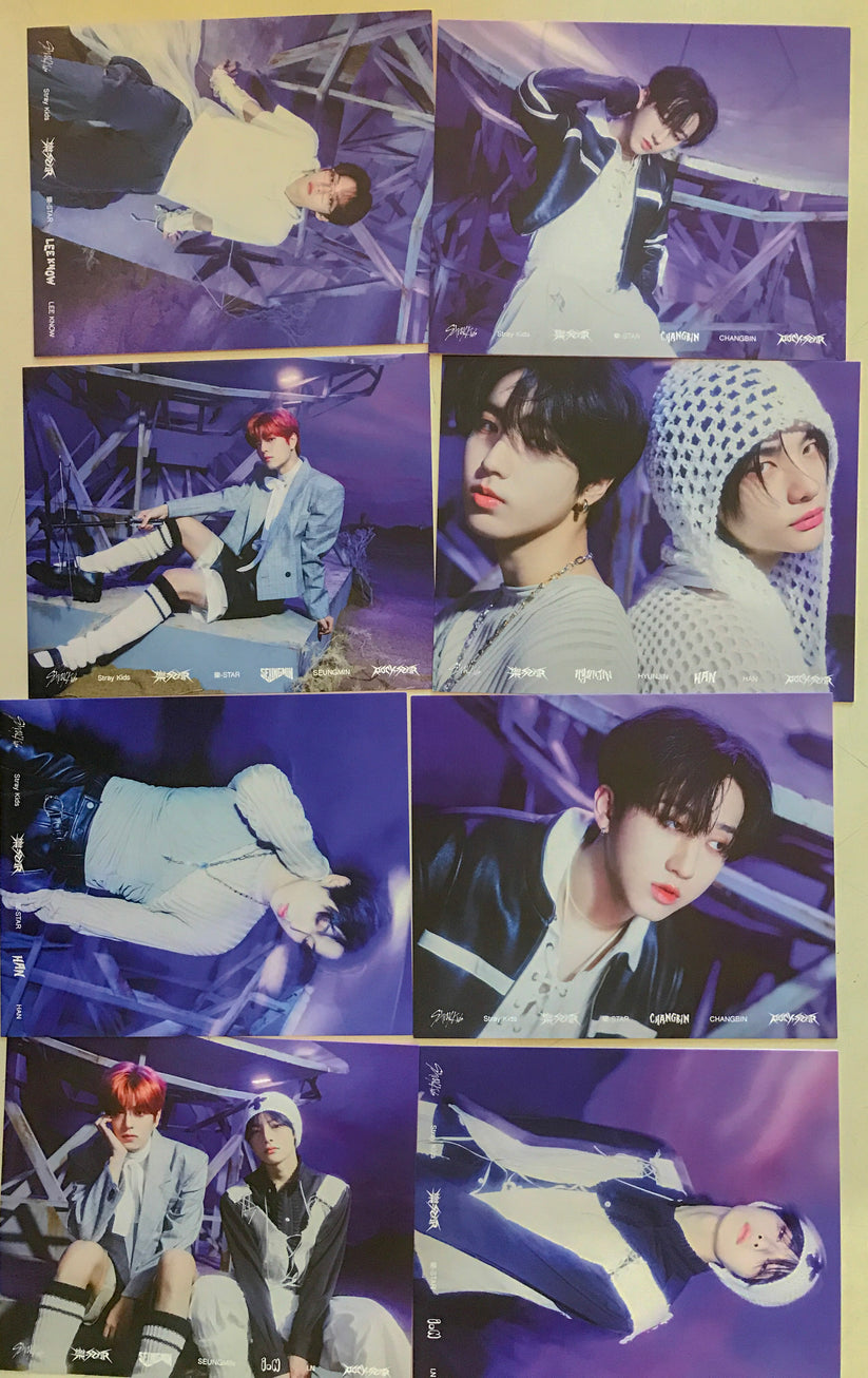 Stray kids Rock star postcard version - set de 8 - enviado Random