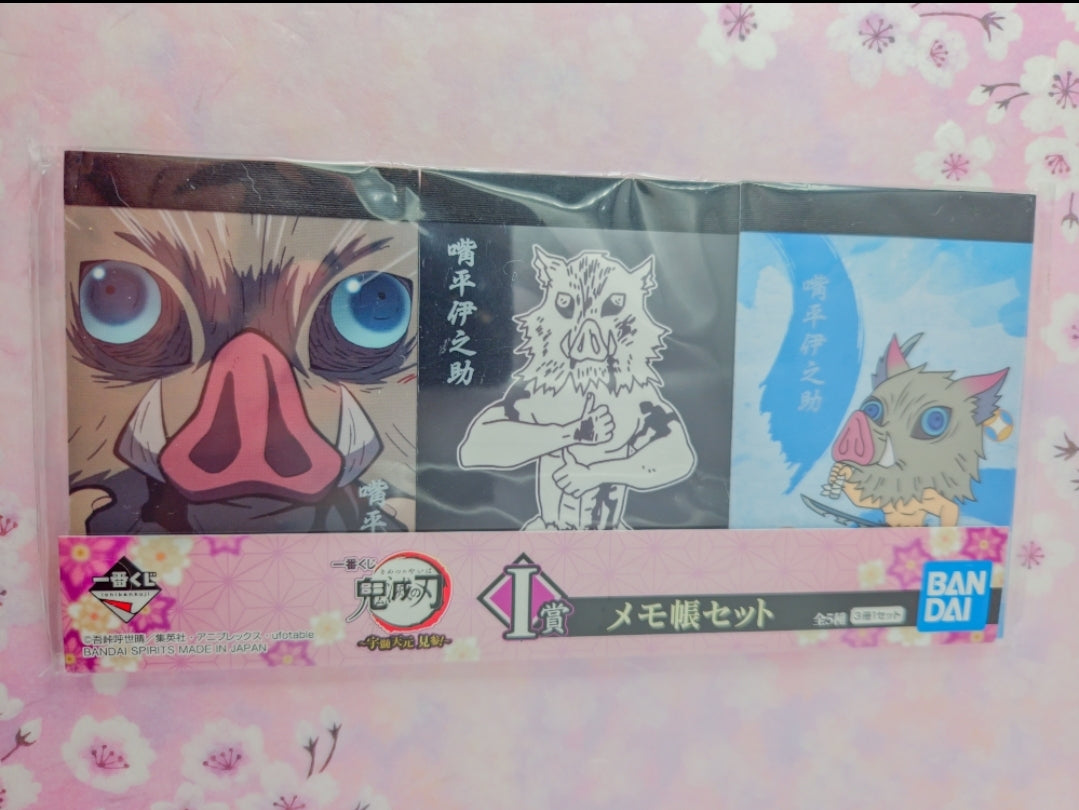 Demon slayer memo pad Set de 3 - Inosuke